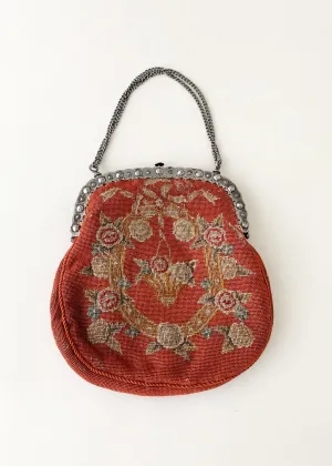 1920s Needlepoint and Silver Purse