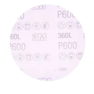 3M™ Hookit™ Film Disc 360L, 5 in x NH P600, 100 per inner 500 per case