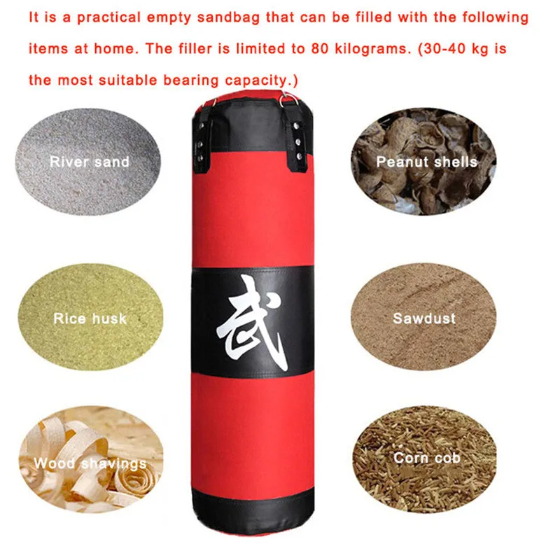 60cm-120cm Heavy Punching Sandbags, Fitness, Martial Art Training Punch Target, Adult Home Training Fitness Sandbags