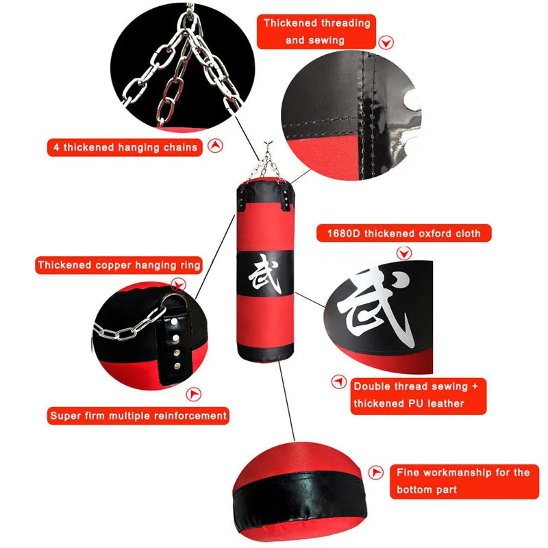 60cm-120cm Heavy Punching Sandbags, Fitness, Martial Art Training Punch Target, Adult Home Training Fitness Sandbags