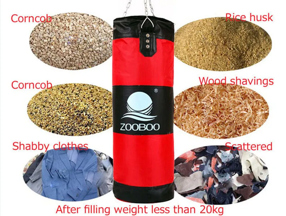 90cm Punching Bag, Fitness Sandbags, Striking Drop Hollow Empty Sand Bag with Chain, Martial Art Training Punch Target