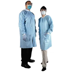 Amd Medicom Lab Coats Coat Lab Lg Blu 10/Bx 5Bg/Cs