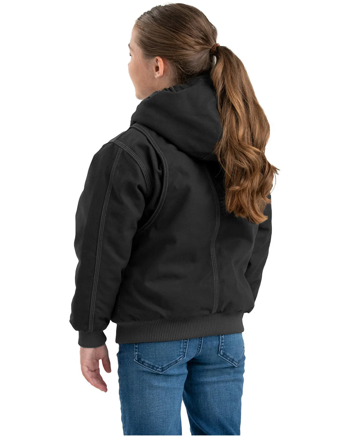 Berne Youth Highland Softstone Duck Hooded Jacket