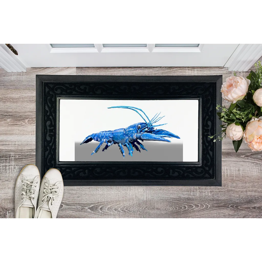 Blue Crawfish Sublimation Heavy Duty Door Mat