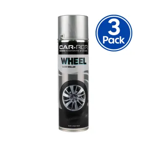 CAR-REP Professional Automotive Acrylic Aerosol 500ml Wheel Silver Dollar x 3 Pack