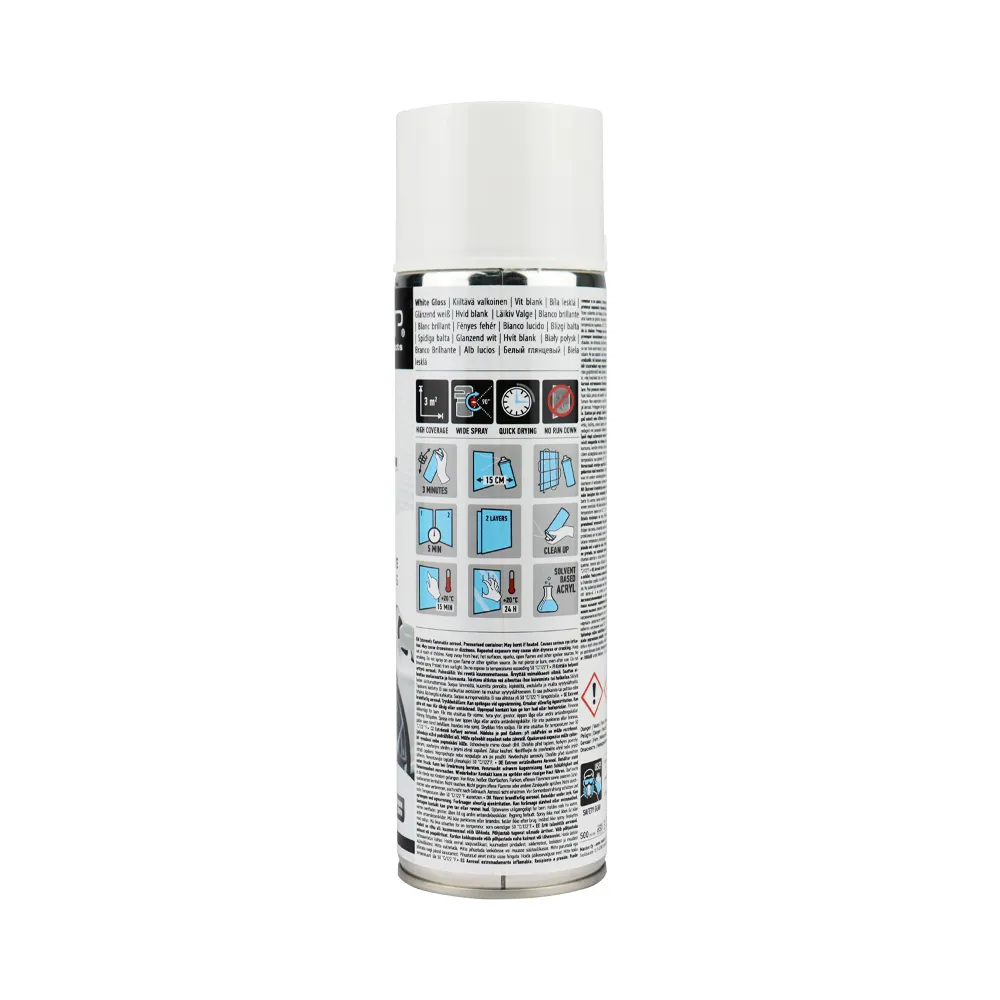 CAR-REP Professional Automotive Gloss Acrylic Aerosol 500ml White x 3 Pack