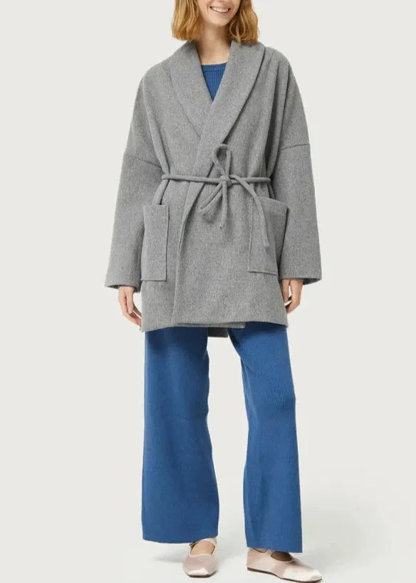 Cynthia Tie Jacket in Grey