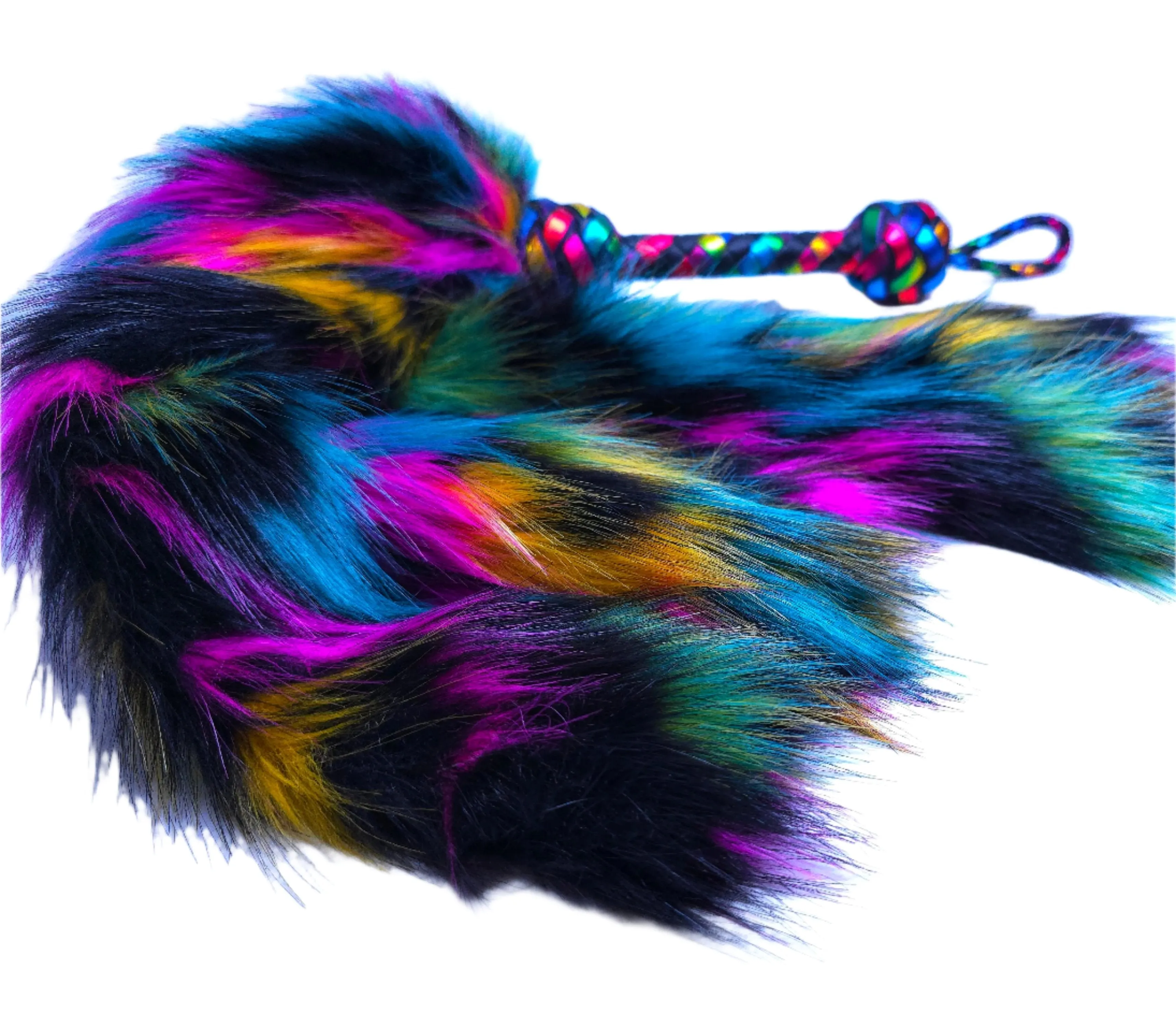 Dark Rainbow Fluffinator Flogger- In stock