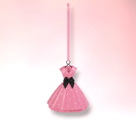 December Diamonds Candy Towne Pink Party Dress Ornament