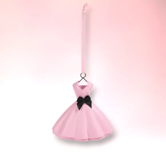 December Diamonds Candy Towne Pink Party Dress Ornament