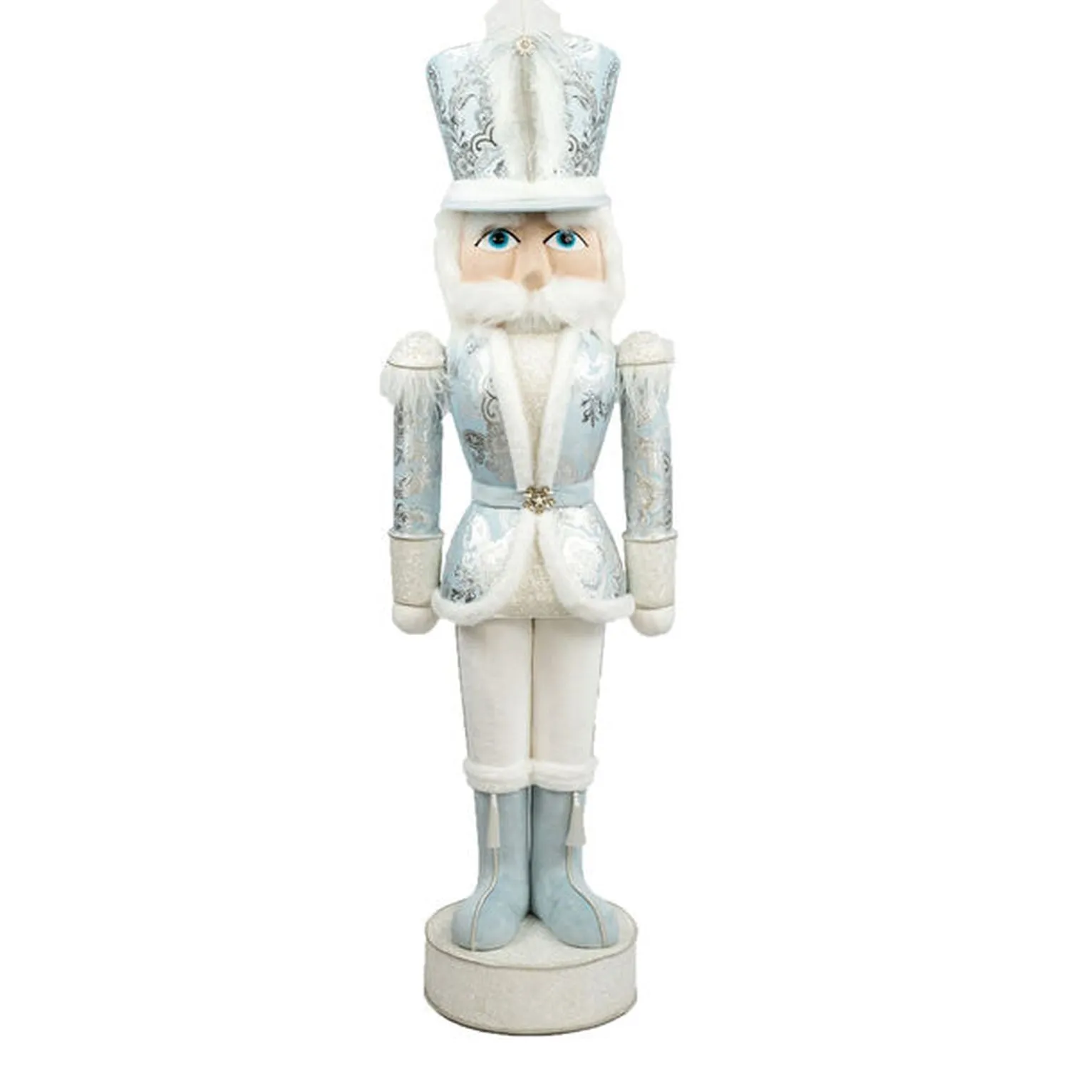 December Diamonds Sleigh Ride 63In Blue White Nutcracker