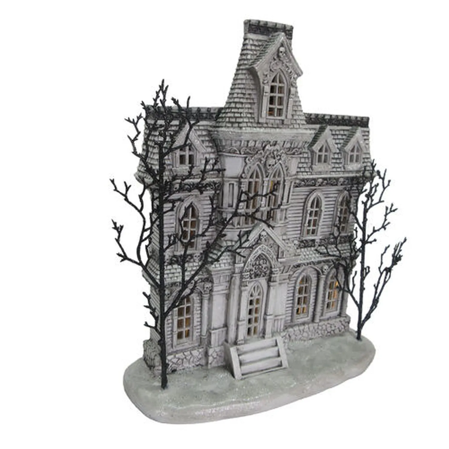 December Diamonds Witchery 12" Lighted Black Haunted House