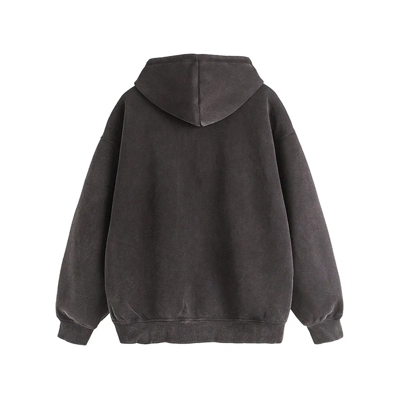 Faire Echo heavyweight solid color zip-up Hoodie