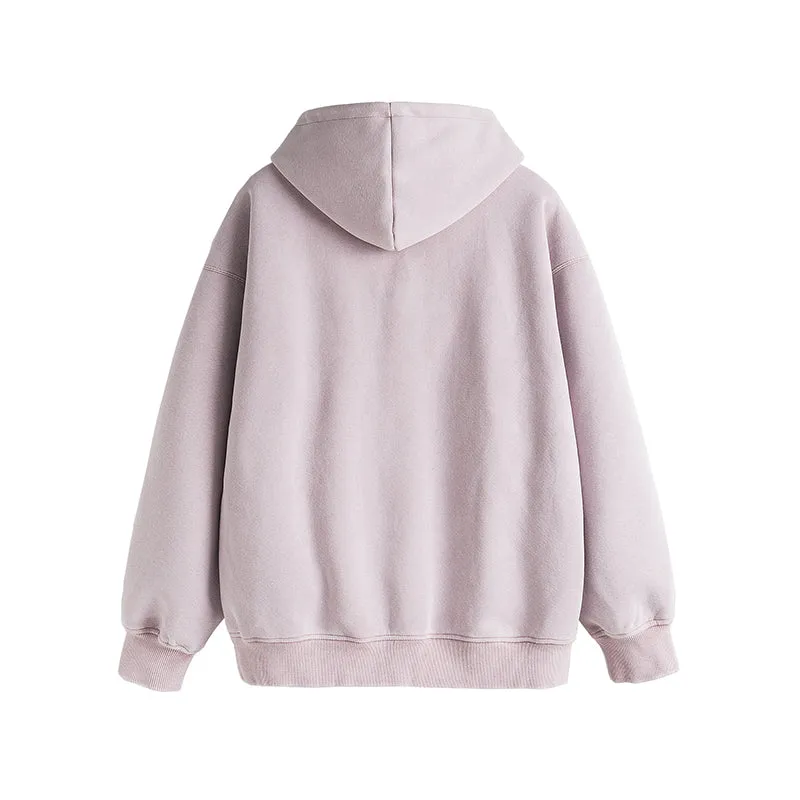 Faire Echo heavyweight solid color zip-up Hoodie