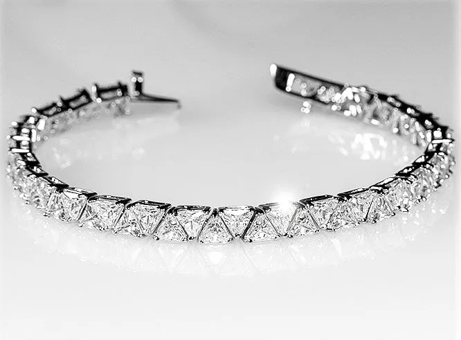 Freya Trillion Cut Tennis Bracelet - 7in | 28ct