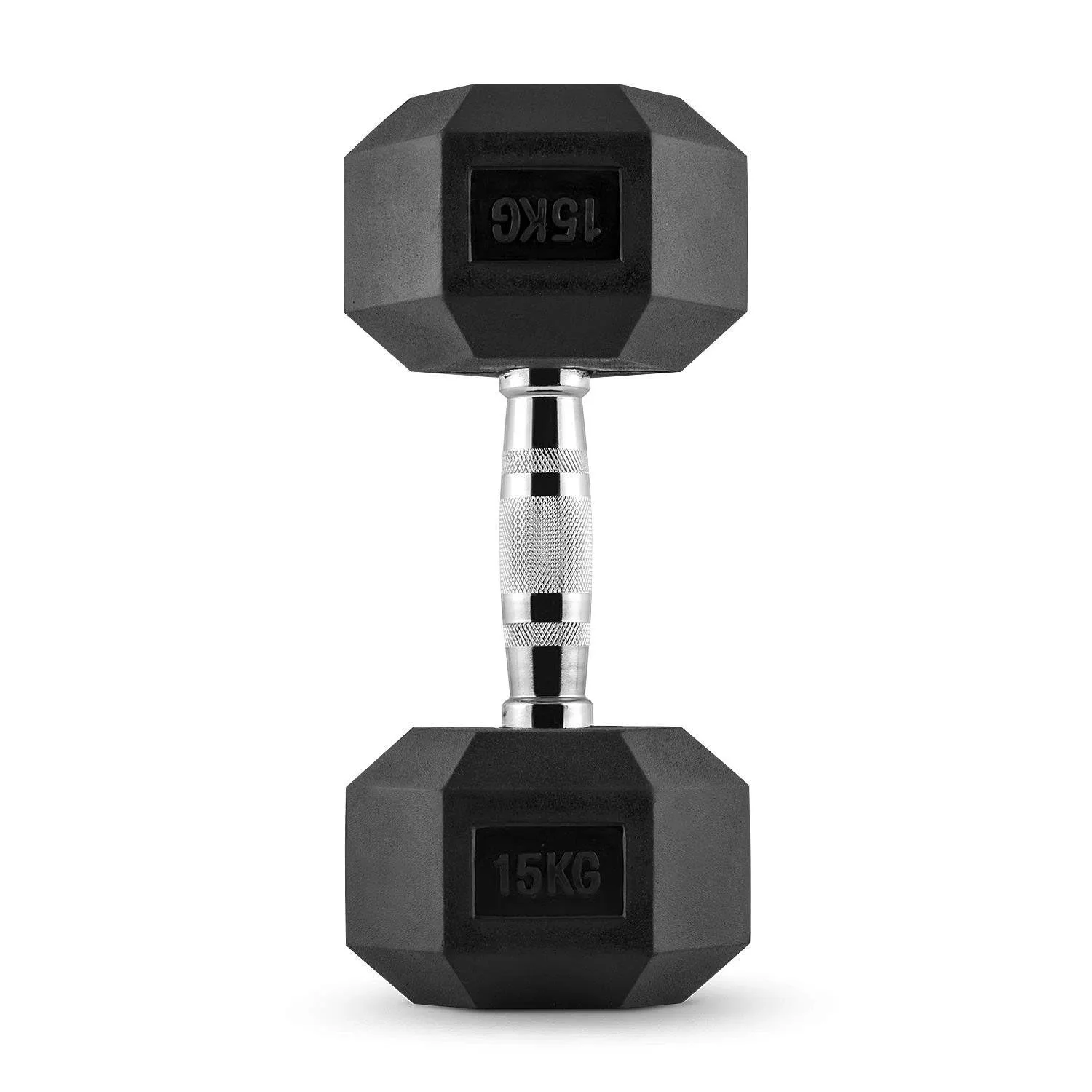 Hex Dumbbell for Home Gym use| Fitness gear |Gym Exercise| Workout Essentials | Gym Dumbbell | Dumbbell Weight for Men & Women | Home Workouts-Fitness | 15 kg dumbbell x 1 | Black