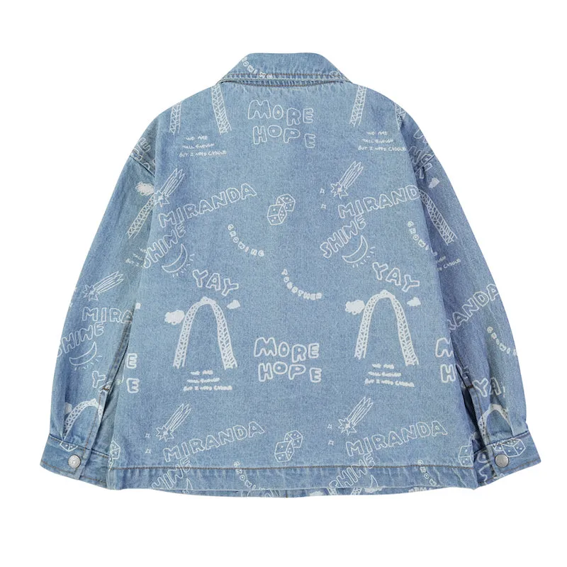 Jelly Mallow Roller Denim Coach Jacket