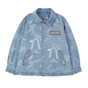 Jelly Mallow Roller Denim Coach Jacket