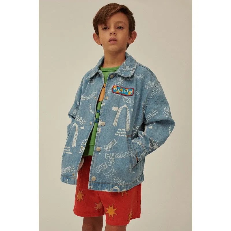 Jelly Mallow Roller Denim Coach Jacket