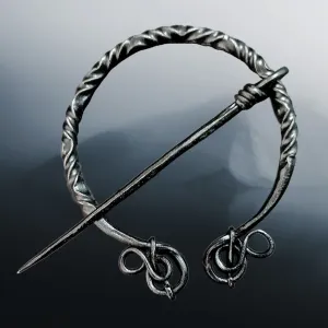 Large Decorated Iron Cloak Pin from Birka