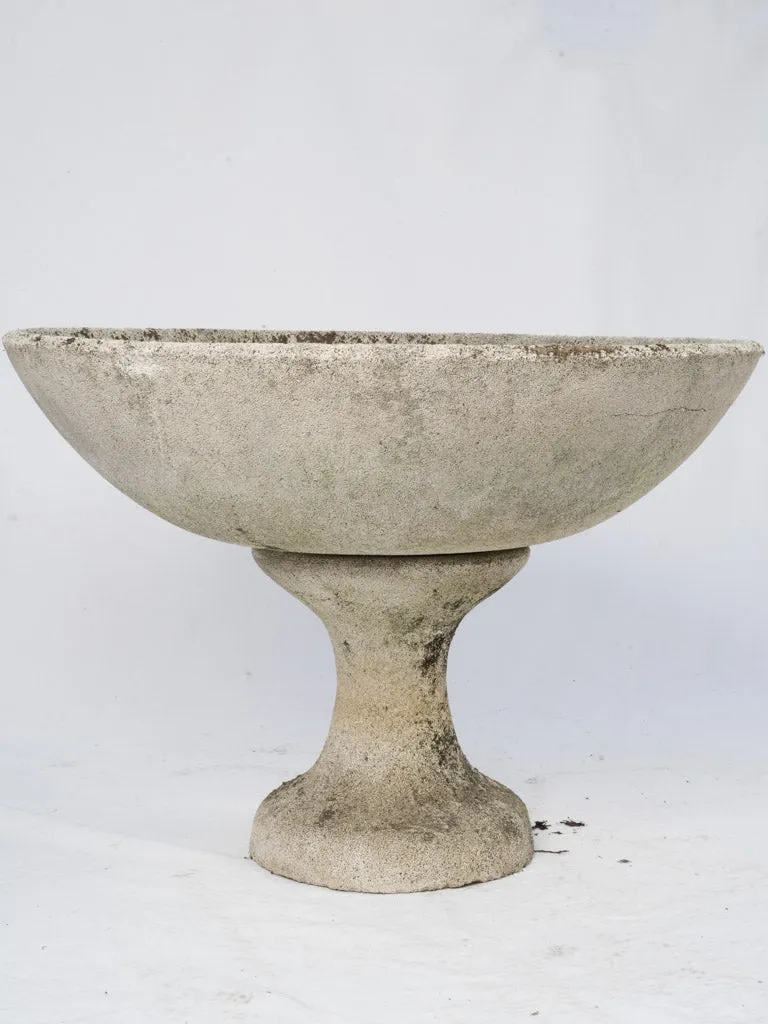 Large Two-Piece Concrete Garden Planter or Pedestal Basin 23¼"