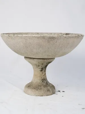 Large Two-Piece Concrete Garden Planter or Pedestal Basin 23¼"