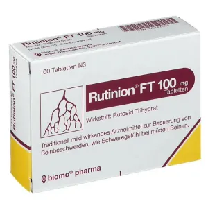 Legs feel heavy and tired, tired heavy legs when running, RUTINION FT 100 mg tablets