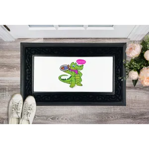 Munchies the Crocodile Sublimation Heavy Duty Door Mat