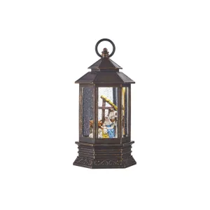 Raz Imports 2021 10-inch Nativity Musical Lighted Water Lantern