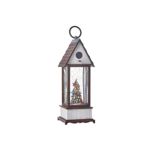 Raz Imports 2021 11.75-inch Birds In Christmas Tree Lighted Birdhouse