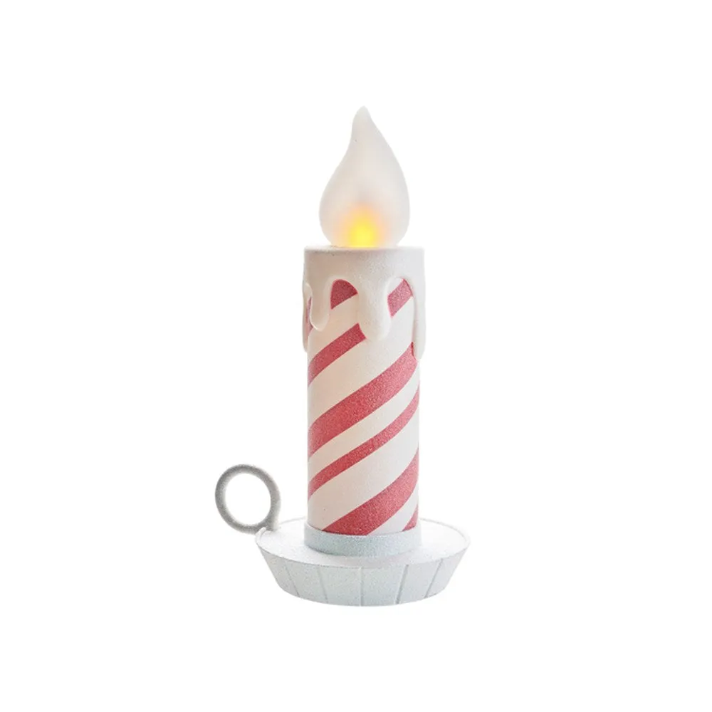 Raz Imports 2021 17.5-inch Battery Operated Peppermint Stripe Candle