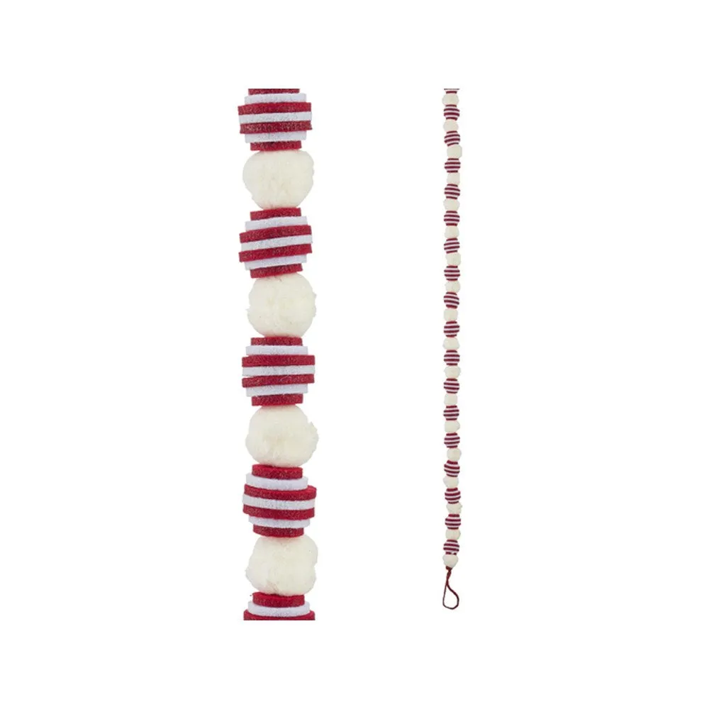 Raz Imports 2021 Dear Santa 6-Foot Felt Ball Garland