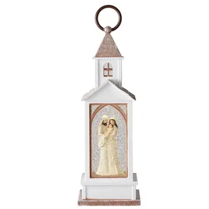 Raz Imports 2022 11.75" Holy Family Musical Lighted Water Chapel