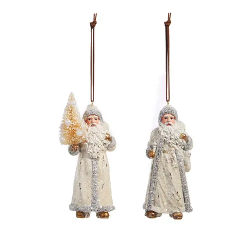 Raz Imports 2023 Bon Noel 5" Santa Ornament, Asst of 2