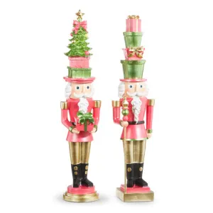 Raz Imports 2023 Charming Holiday 19.5" Tree Hat Nutcracker, Asst of 2