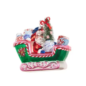 Raz Imports 2023 Charming Holiday 5.5" Chinoiserie Sleigh Ride Ornament