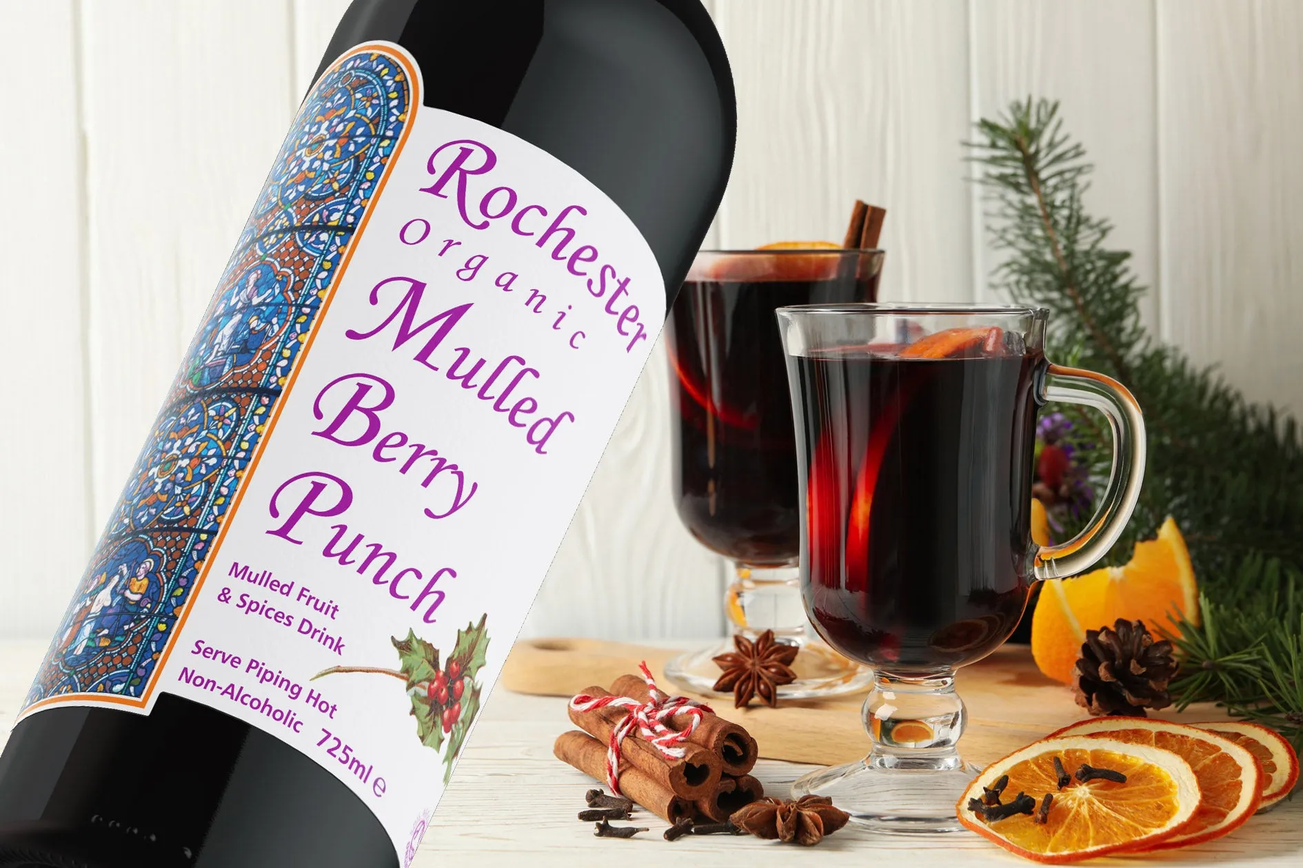 Rochester Organic Mulled Berry Punch (Non-Alcoholic) 725ml