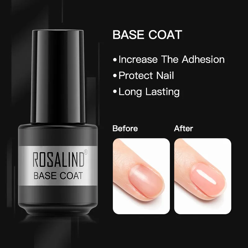 ROSALIND Gel Polish Set Primer Sock Off UV/LED Lamp Keep Your Nails Bright And Shiny For A Long Time