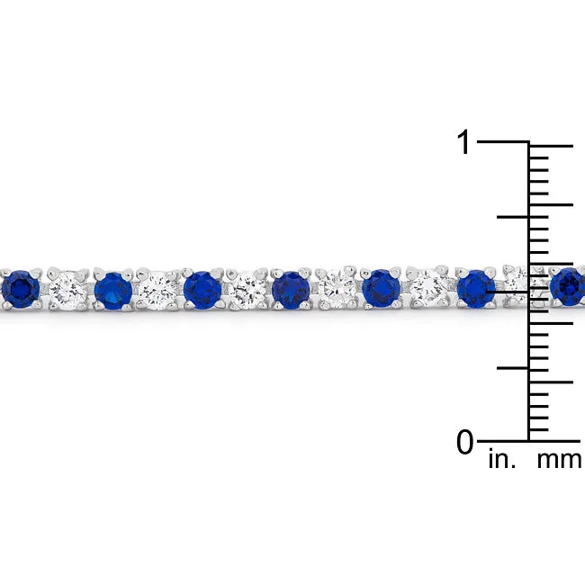 Sapphire Blue Cubic Zirconia Tennis Bracelet