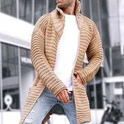 Solid Color Turtleneck Knitted Sweater Long Coat