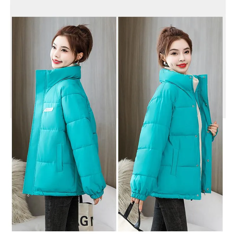 Solid Hooded Cropped Puffer Jacket