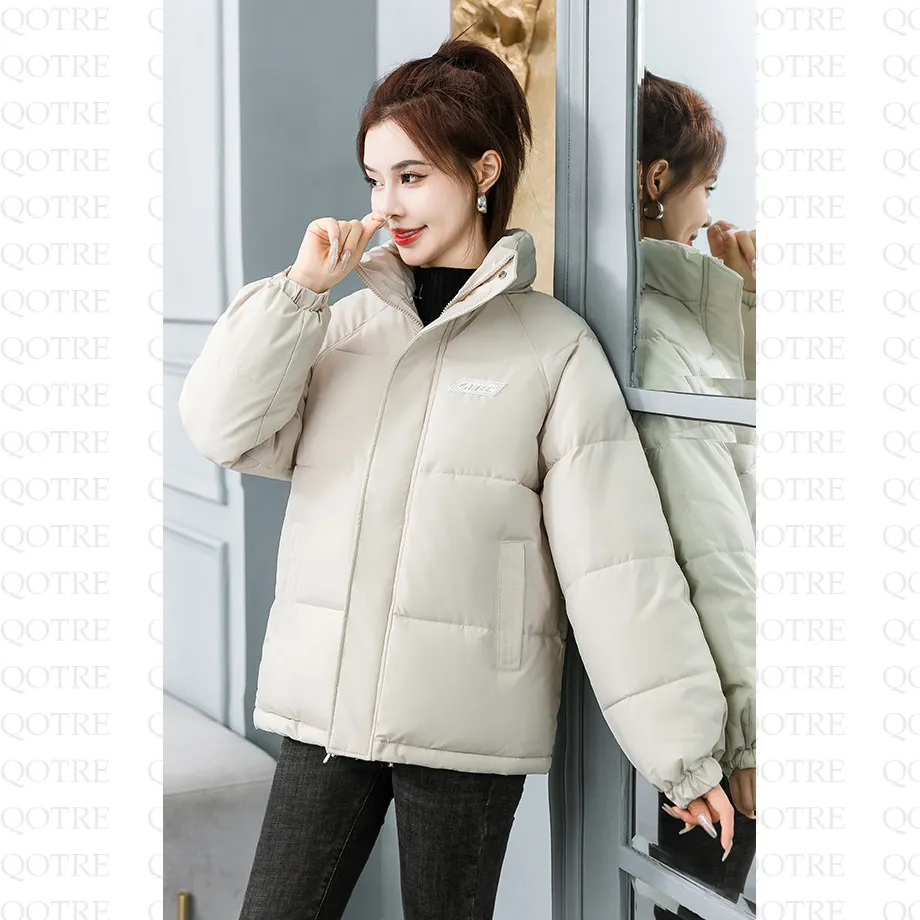 Solid Hooded Cropped Puffer Jacket