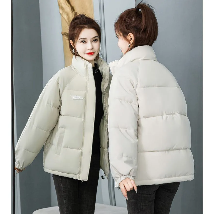 Solid Hooded Cropped Puffer Jacket