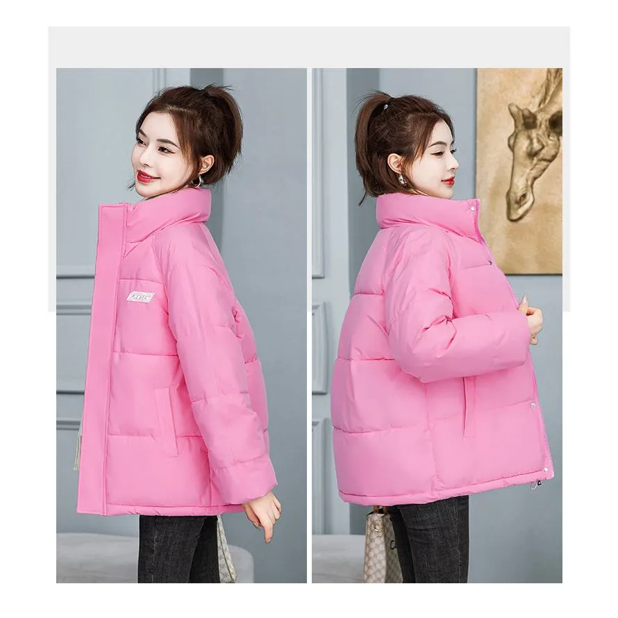 Solid Hooded Cropped Puffer Jacket