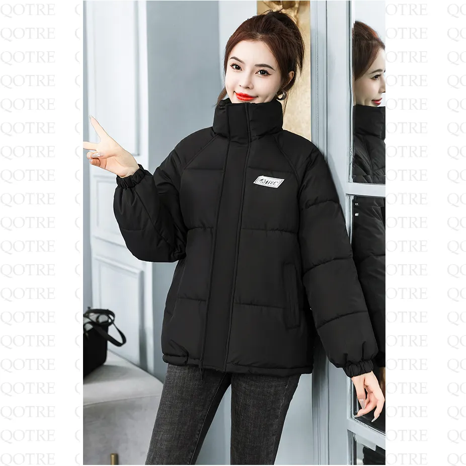 Solid Hooded Cropped Puffer Jacket