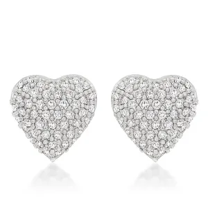 Special Pave Heart Earrings