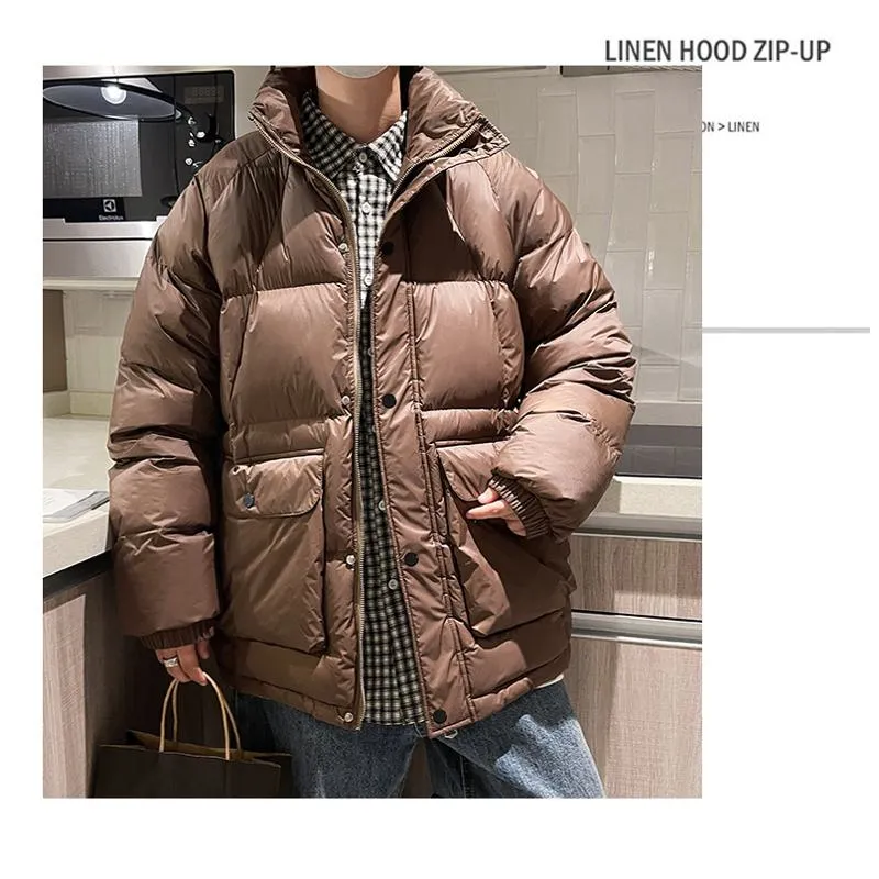 Stand-Up Collar Casual Puffer Jacket