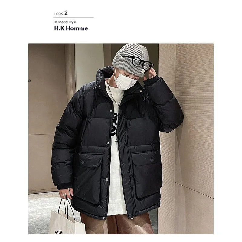 Stand-Up Collar Casual Puffer Jacket