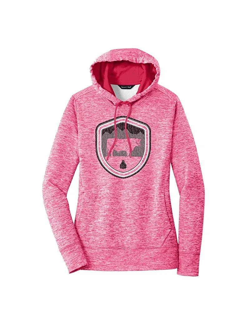 STS Ranchwear Western Sweatshirt Women's Crest Hood Electric Pink STS225EP