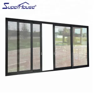 Suerhouse Superhouse heavy duty top energy saving aluminium glass door for US Canada Australia market